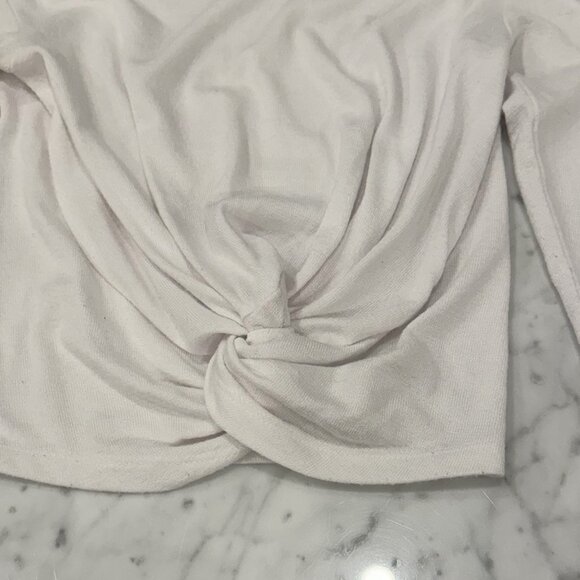 Wilfred Free Aritzia Twist Knot Front Longsleeve Cropped Top - Size XS - Picture 2 of 4
